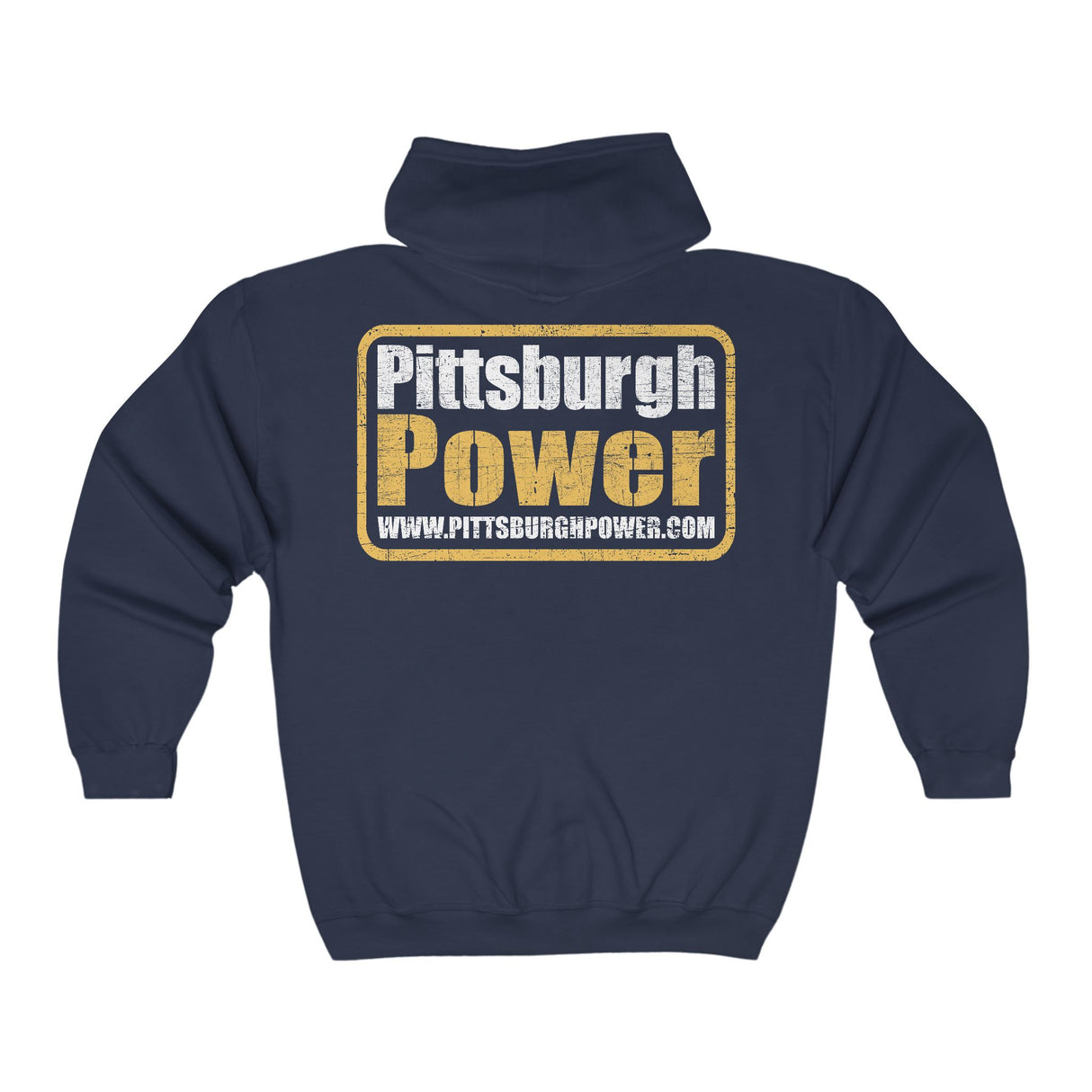 OG Pittsburgh Power Logo - Full Zip Hooded Sweatshirt