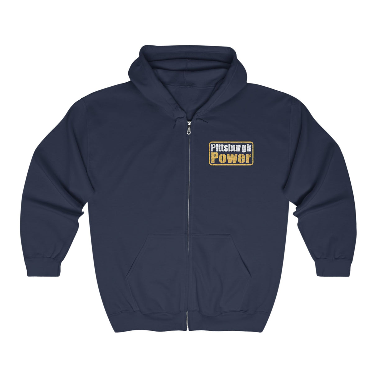 OG Pittsburgh Power Logo - Full Zip Hooded Sweatshirt