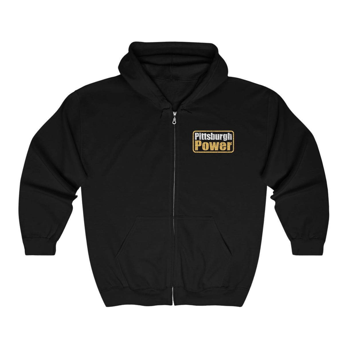 OG Pittsburgh Power Logo - Full Zip Hooded Sweatshirt