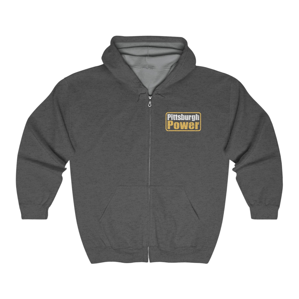 OG Pittsburgh Power Logo - Full Zip Hooded Sweatshirt