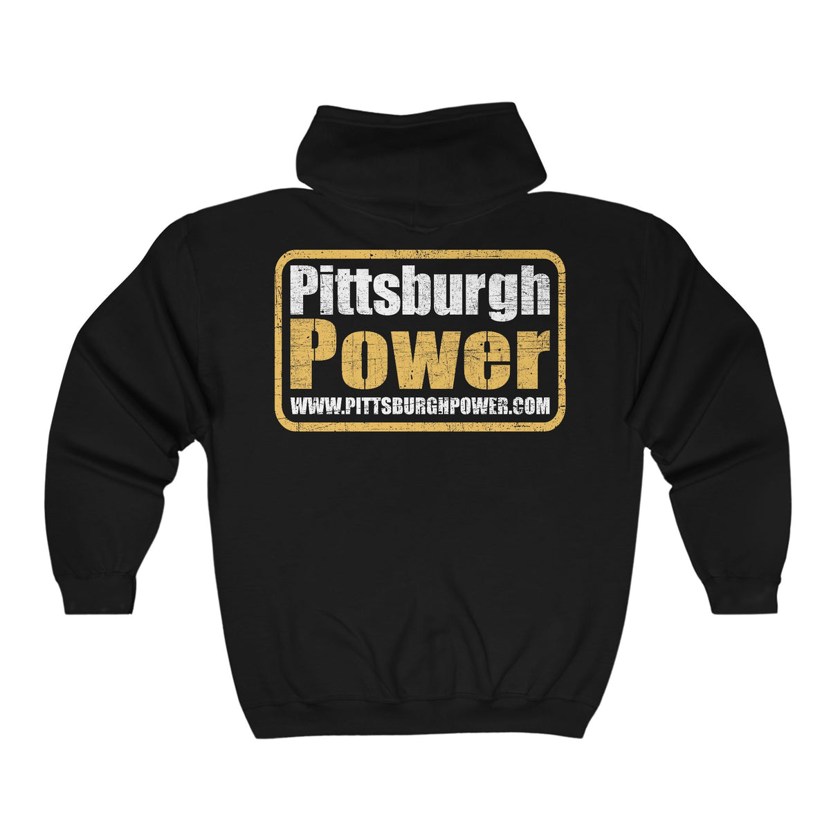 OG Pittsburgh Power Logo - Full Zip Hooded Sweatshirt