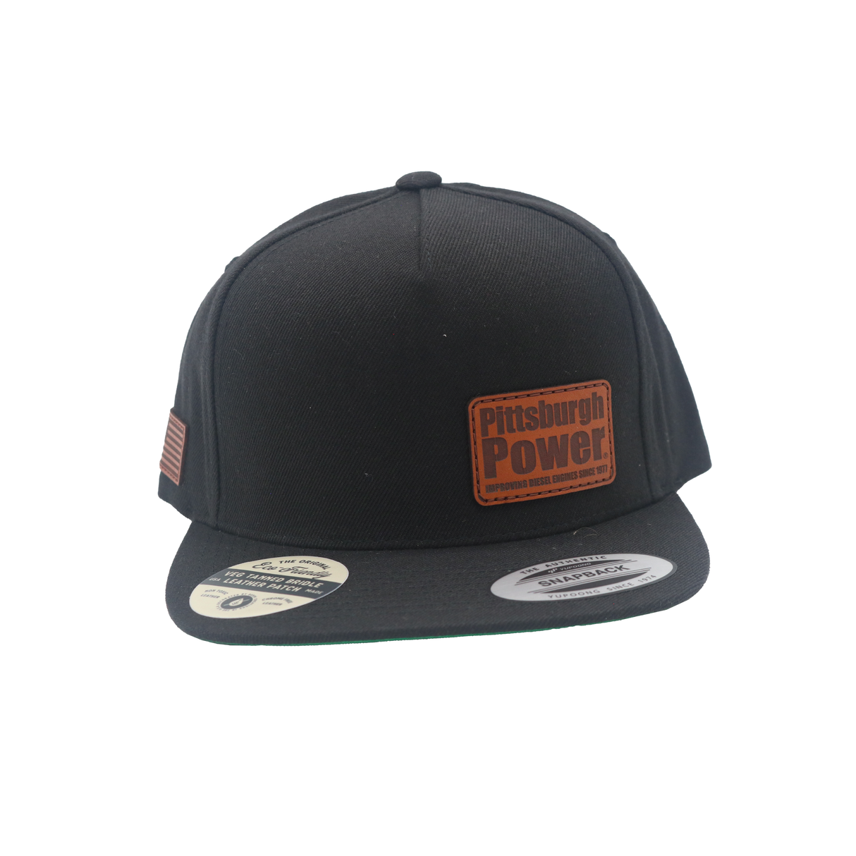 Leather Patch, Snap Back Hat - Pittsburgh Power - Improving Diesel Engines Since 1977