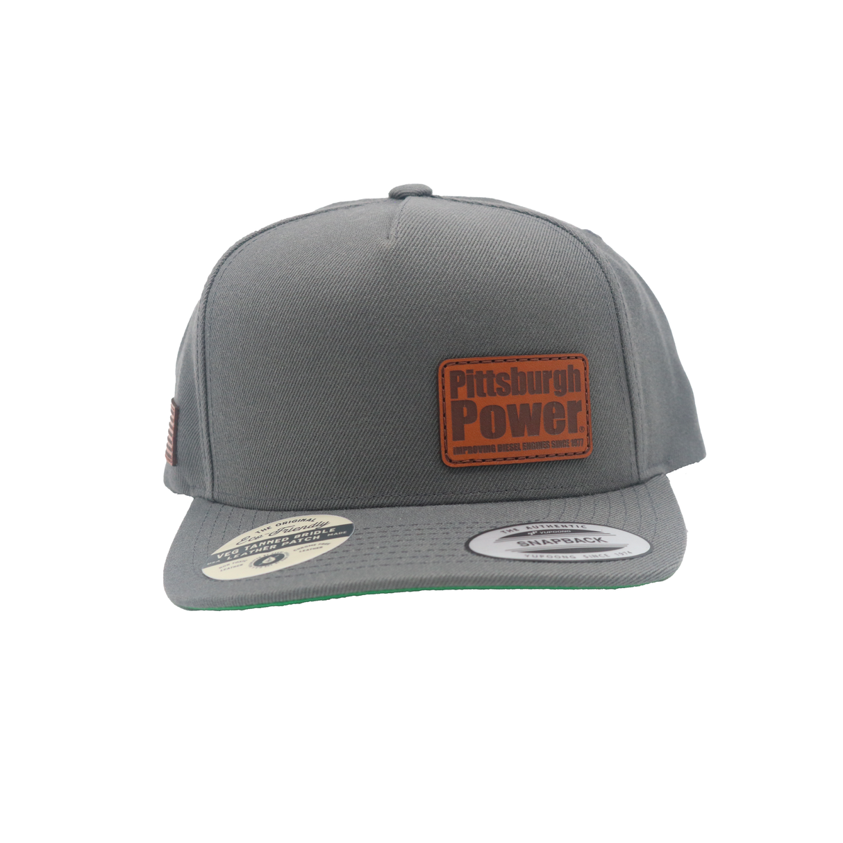 Leather Patch, Snap Back Hat - Pittsburgh Power - Improving Diesel Engines Since 1977