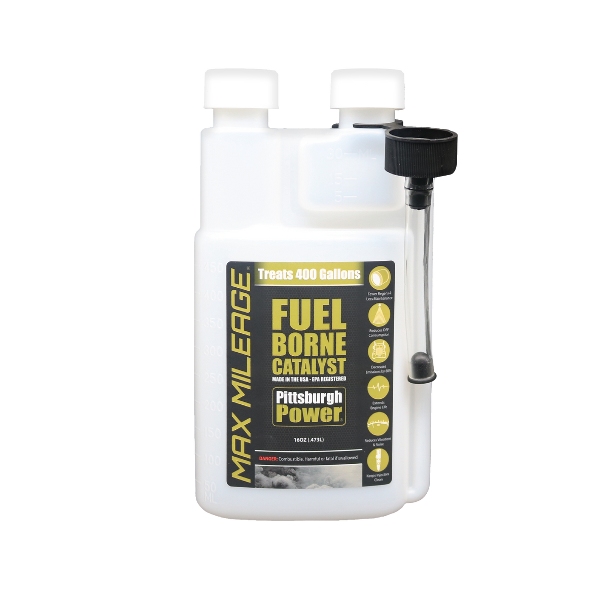 16oz Empty Measuring Bottle for Max Mileage - Pittsburgh Power