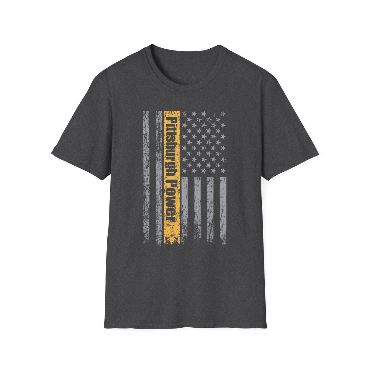 Pittsburgh Power - American Flag - Short Sleeve T-Shirt