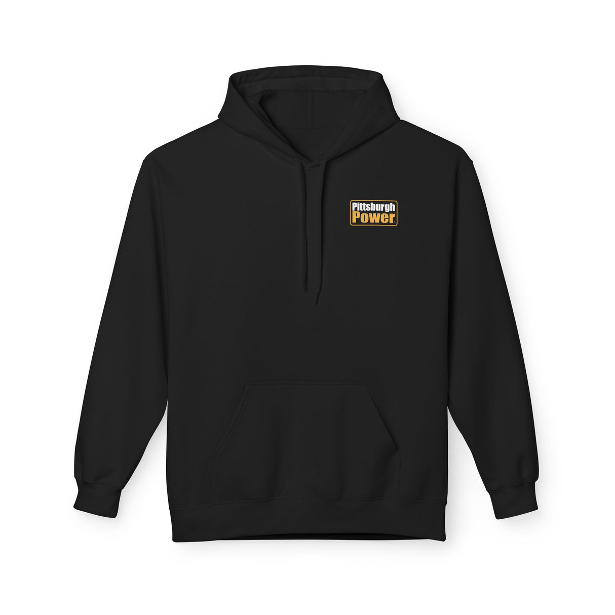 Pittsburgh Power Logo Hoodie — Black Chest & Back Graphic - Pittsburgh Power