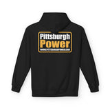 Pittsburgh Power Logo Hoodie — Black Chest & Back Graphic - Pittsburgh Power