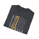 Pittsburgh Power - American Flag - Short Sleeve T-Shirt