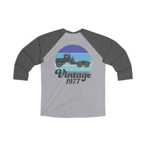 Vintage 1977 (Blue) - Unisex Tri-Blend 3 Tee - Pittsburgh Power