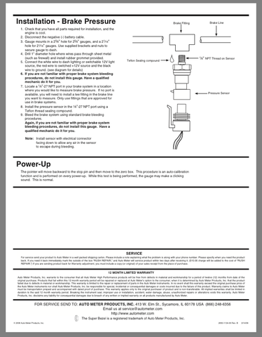Electronic Fuel Pressure Gauge 30PSI